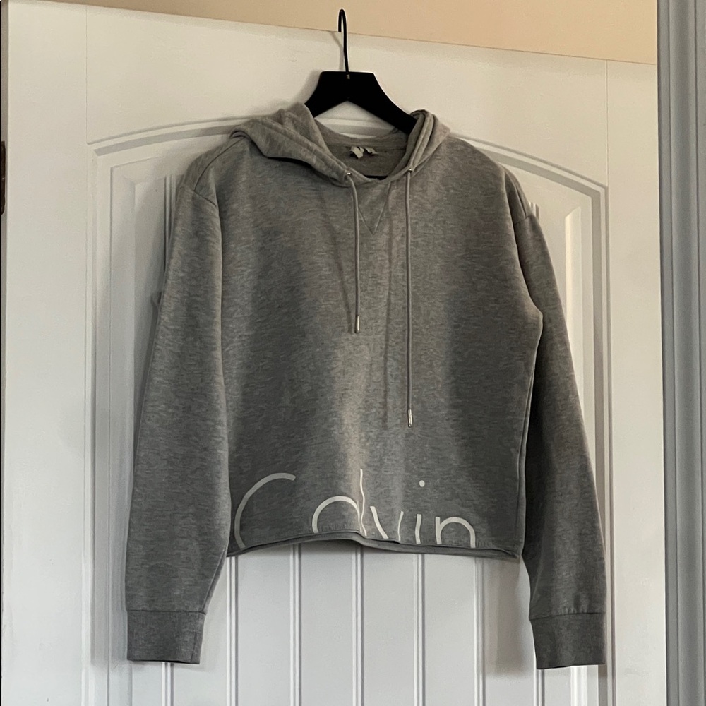 Calvin Klein logo Crop Hoodie Size small